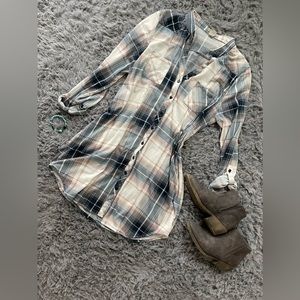 Passport Flannel Shirt Dress